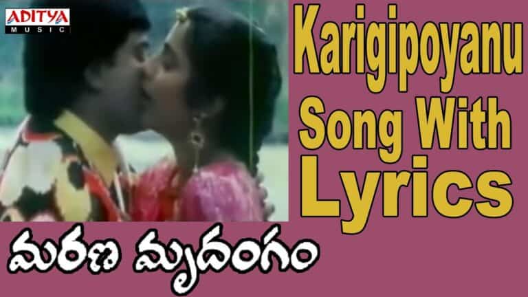 “Karigipoyanu Karpura Veenala Song”  Lyrics (telugu) | కరిగిపోయాను కర్పూర వీణలా