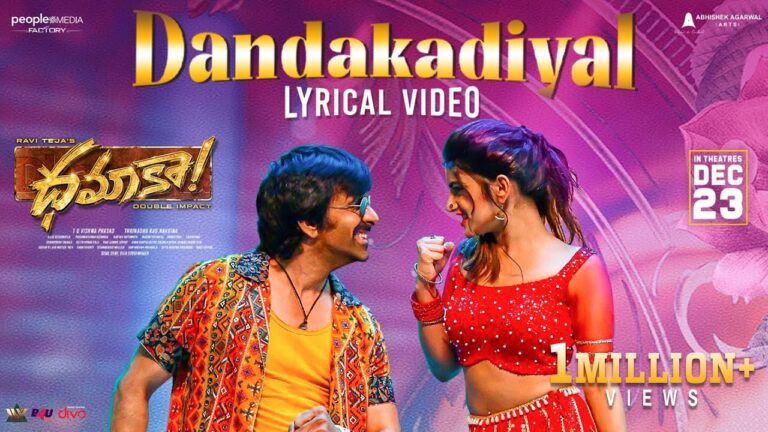 “Dandakadiyal” Song Lyrics Telugu & English – ‘Dhamaka‘ movie